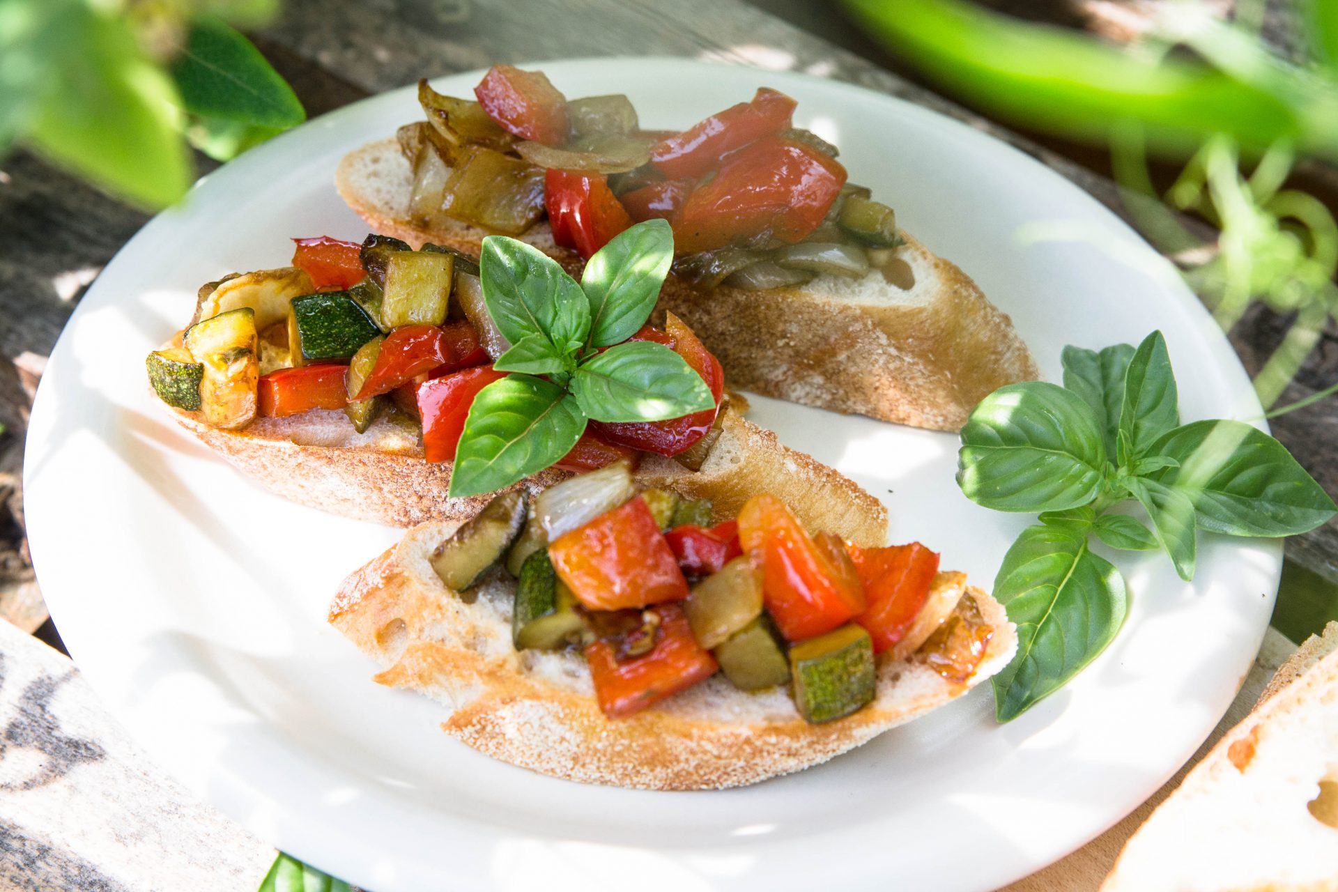 Bruschetta mit Grillgemüse