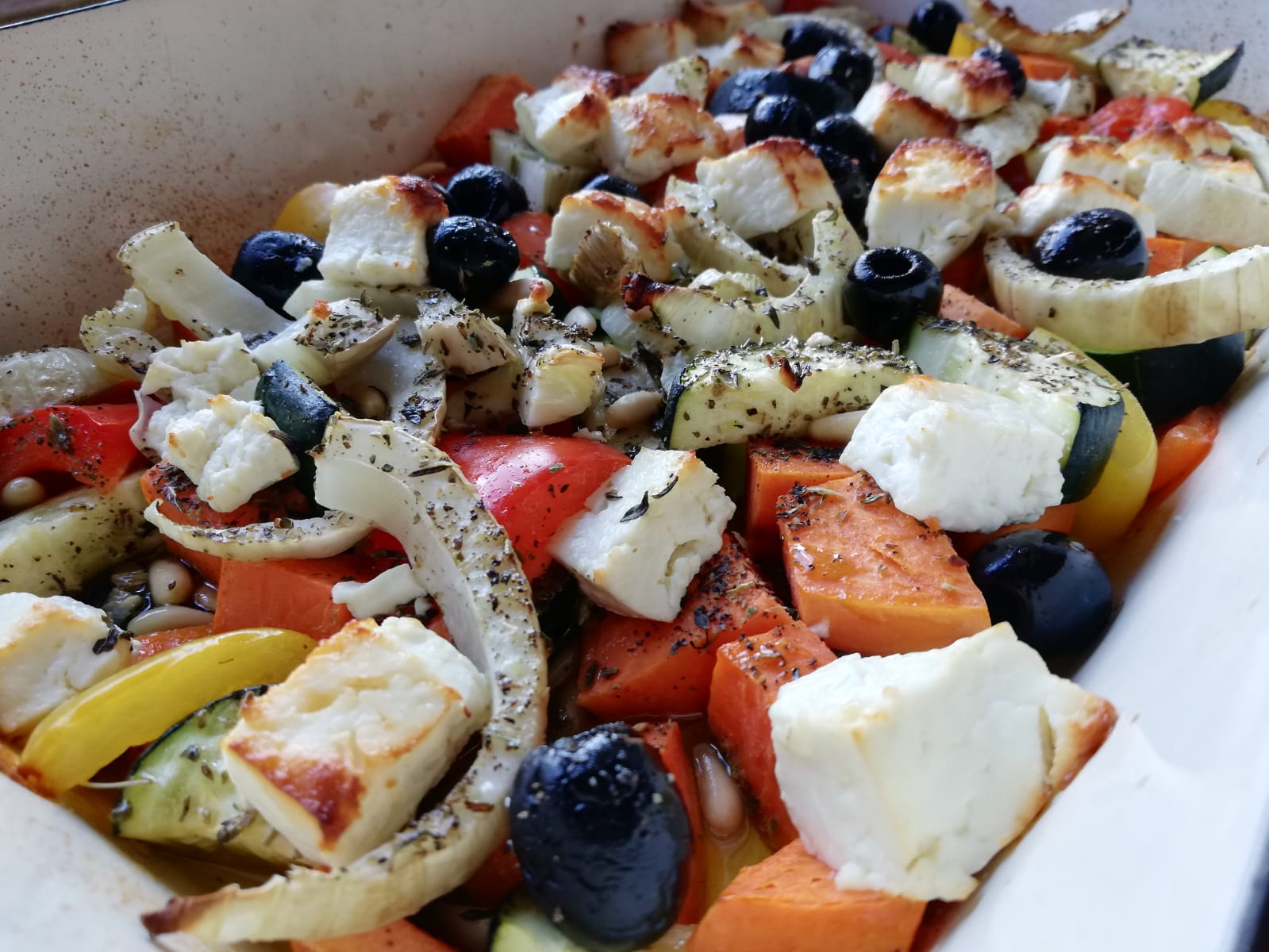 Ofengemüse mit Mozzarella (oder Feta)