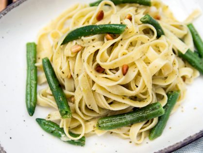 Pasta mit grünen Bohnen, Rezept aus Ligurien