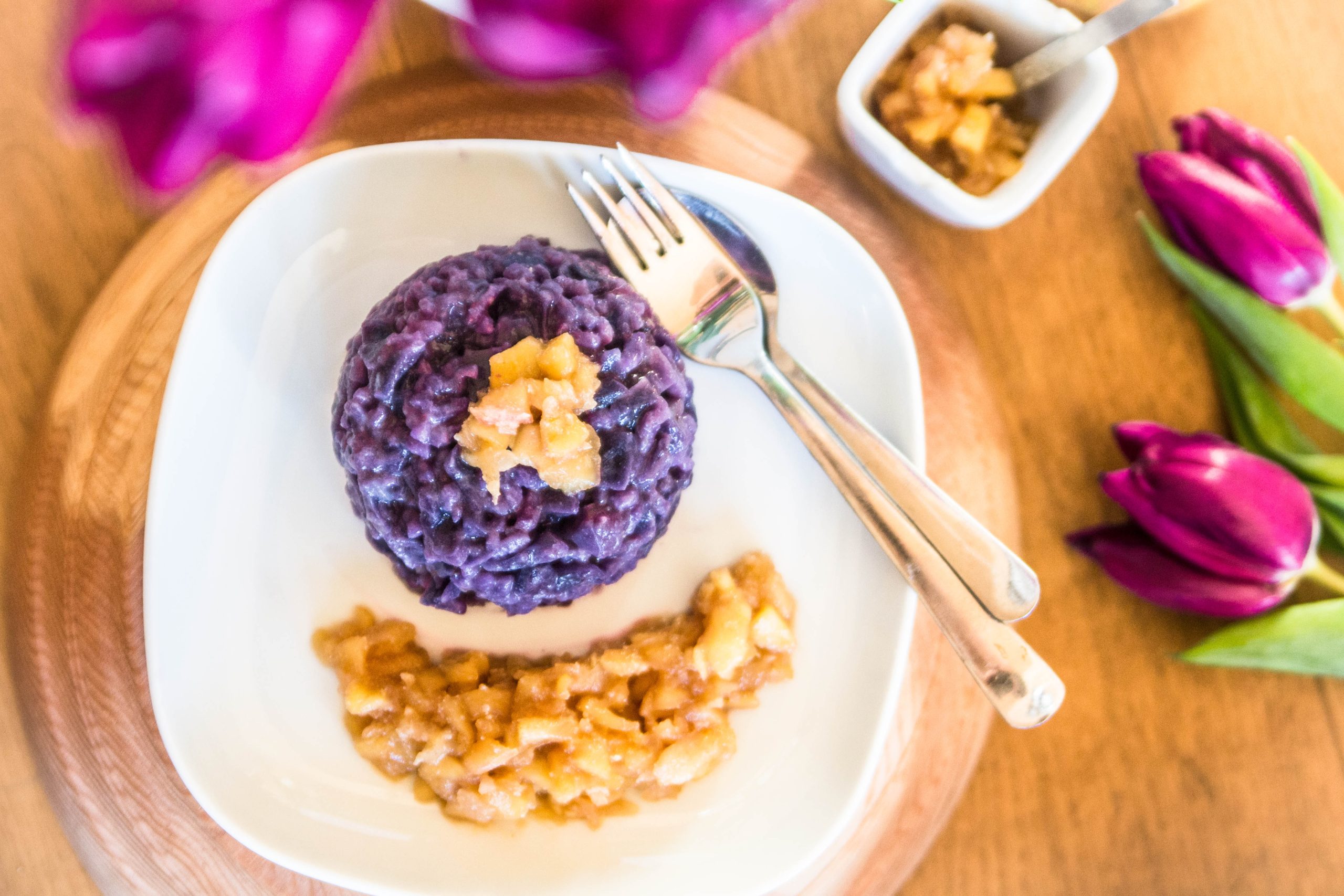 Blaukraut-Risotto mit Apfel-Chutney