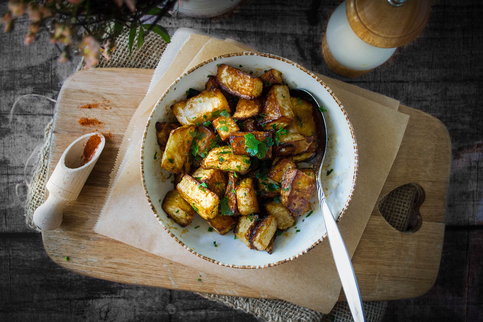 Würziger Sellerie (wie Bratkartoffeln)