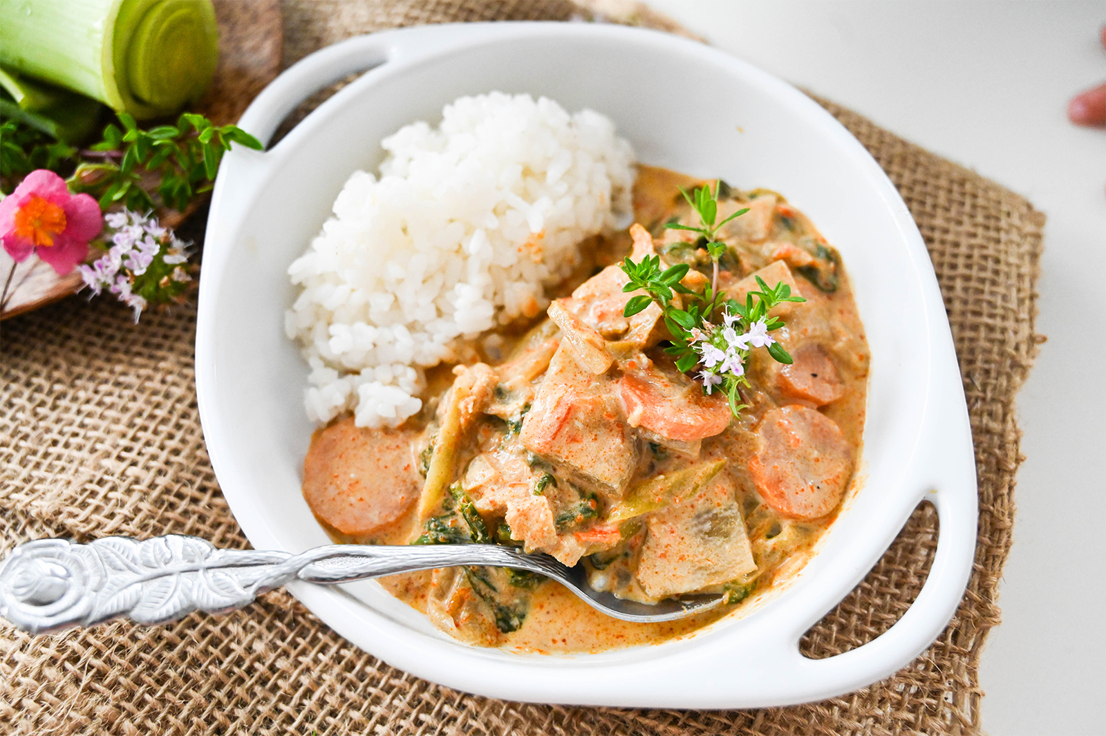 Curry mit Fisch und Gemüse