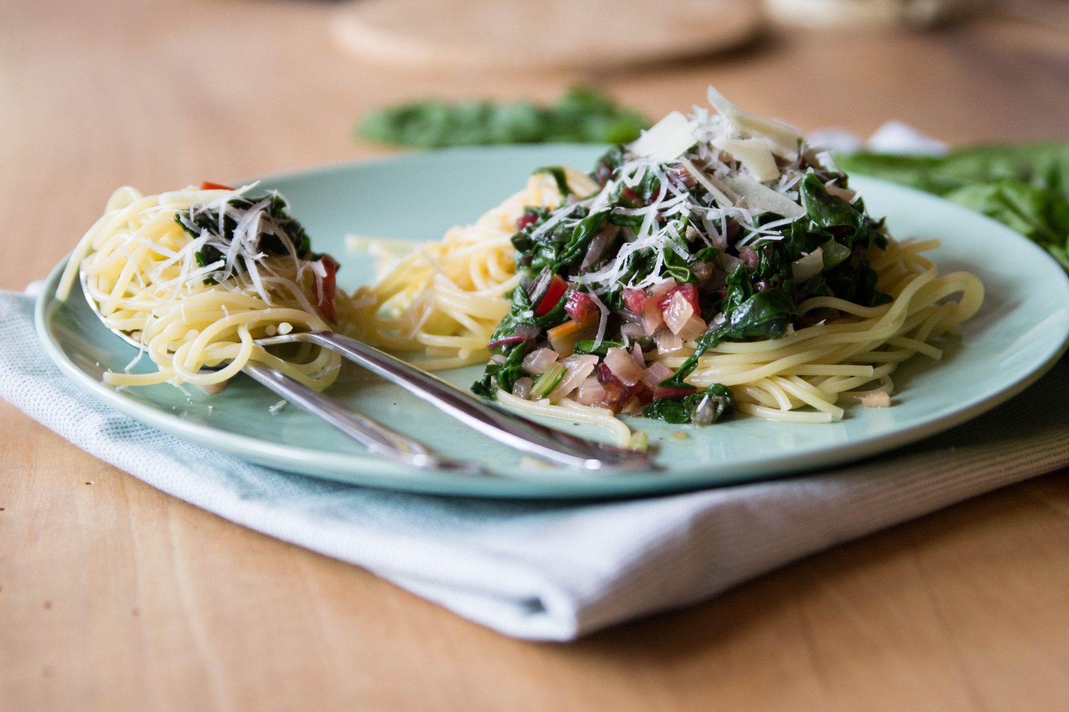 Spaghetti mit Mangold