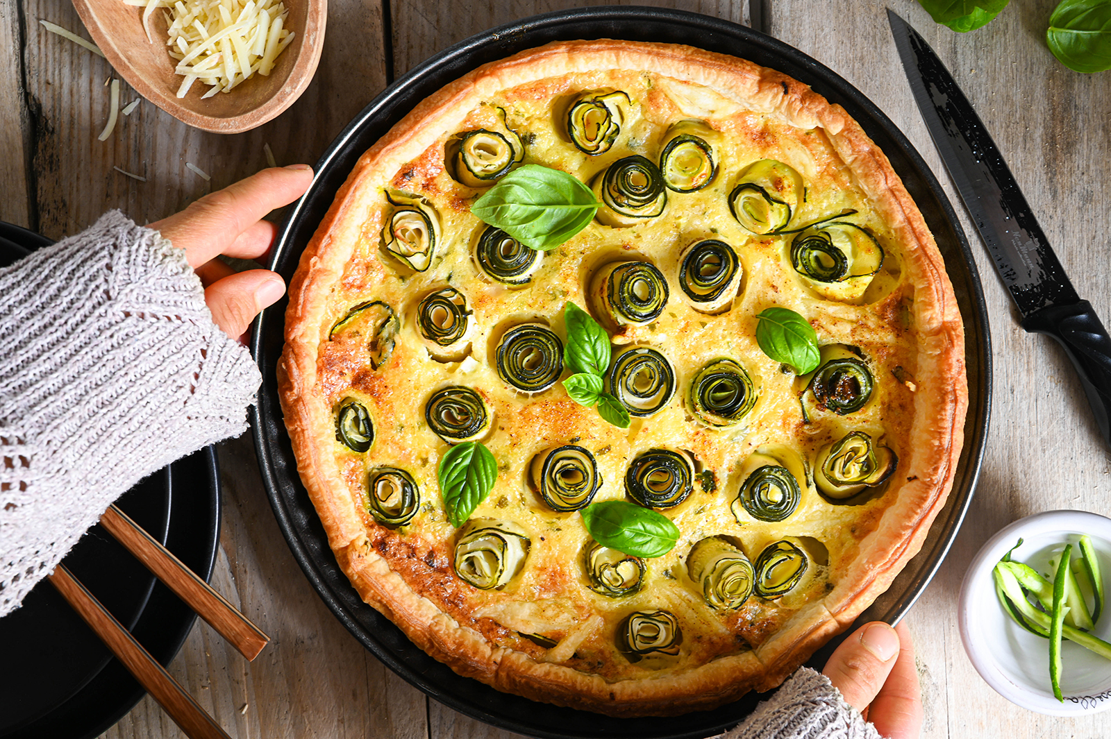 Blätterteig-Tarte mit Zucchini