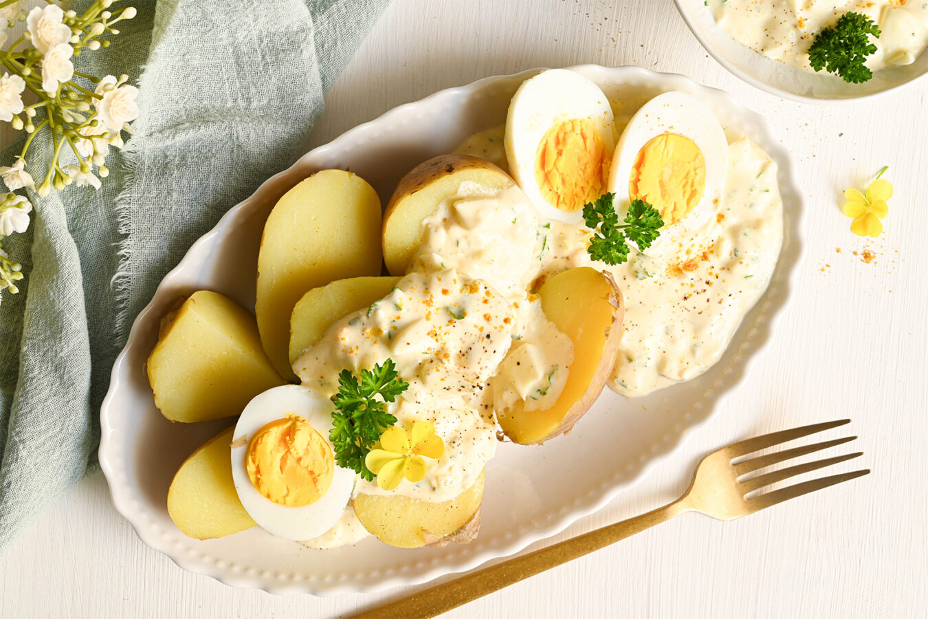 Frühkartoffeln mit Kräuter-Joghurt-Sauce – Tiroler Gemüsekiste Frühkartoffeln mit Kräuter-Joghurt-Sauce – Tiroler Gemüsekiste