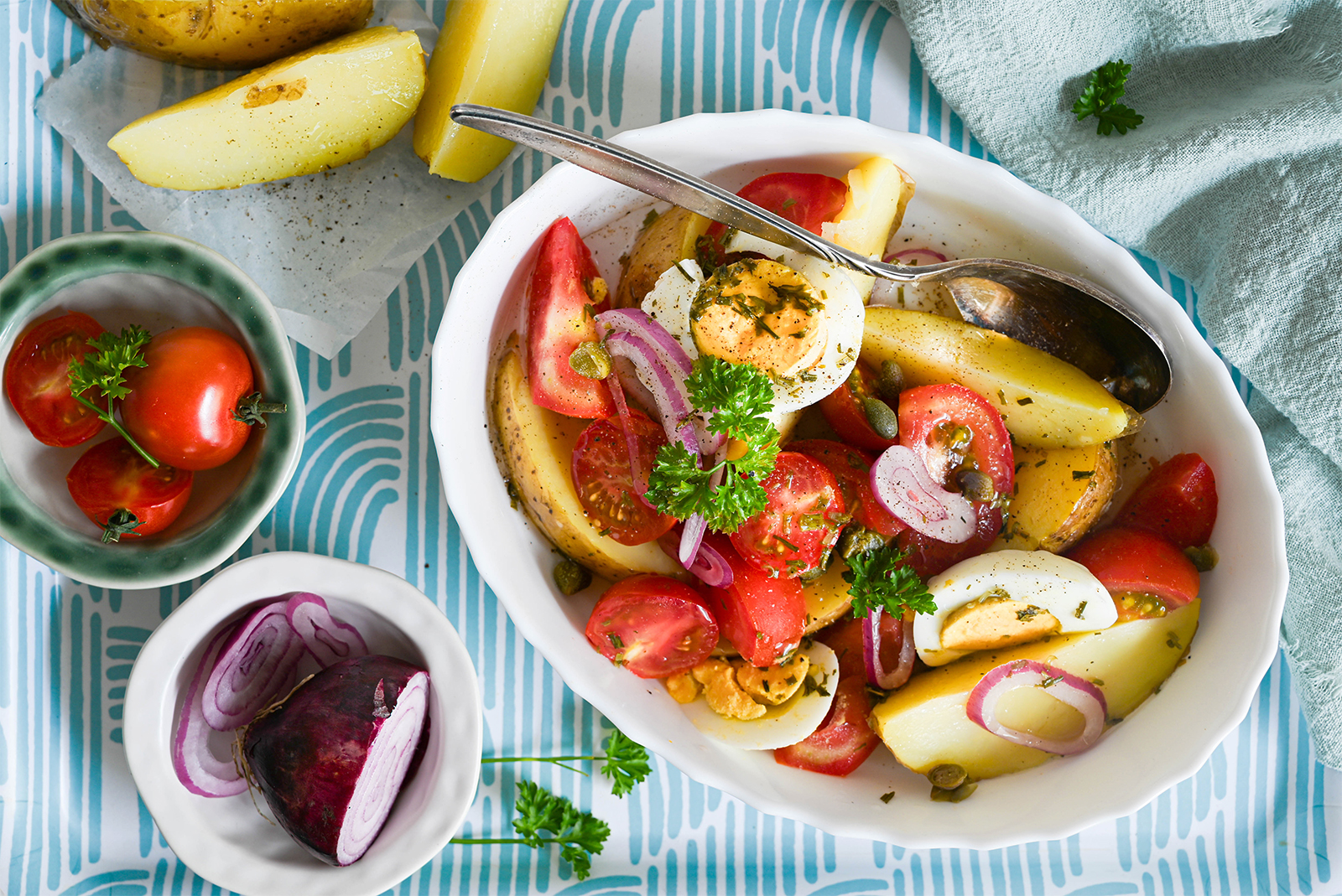 Sommerlicher Frühkartoffelsalat