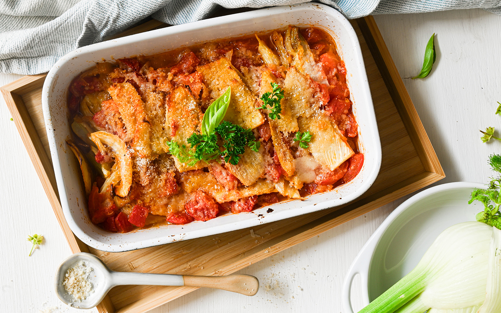 Tomaten und Fenchel überbacken