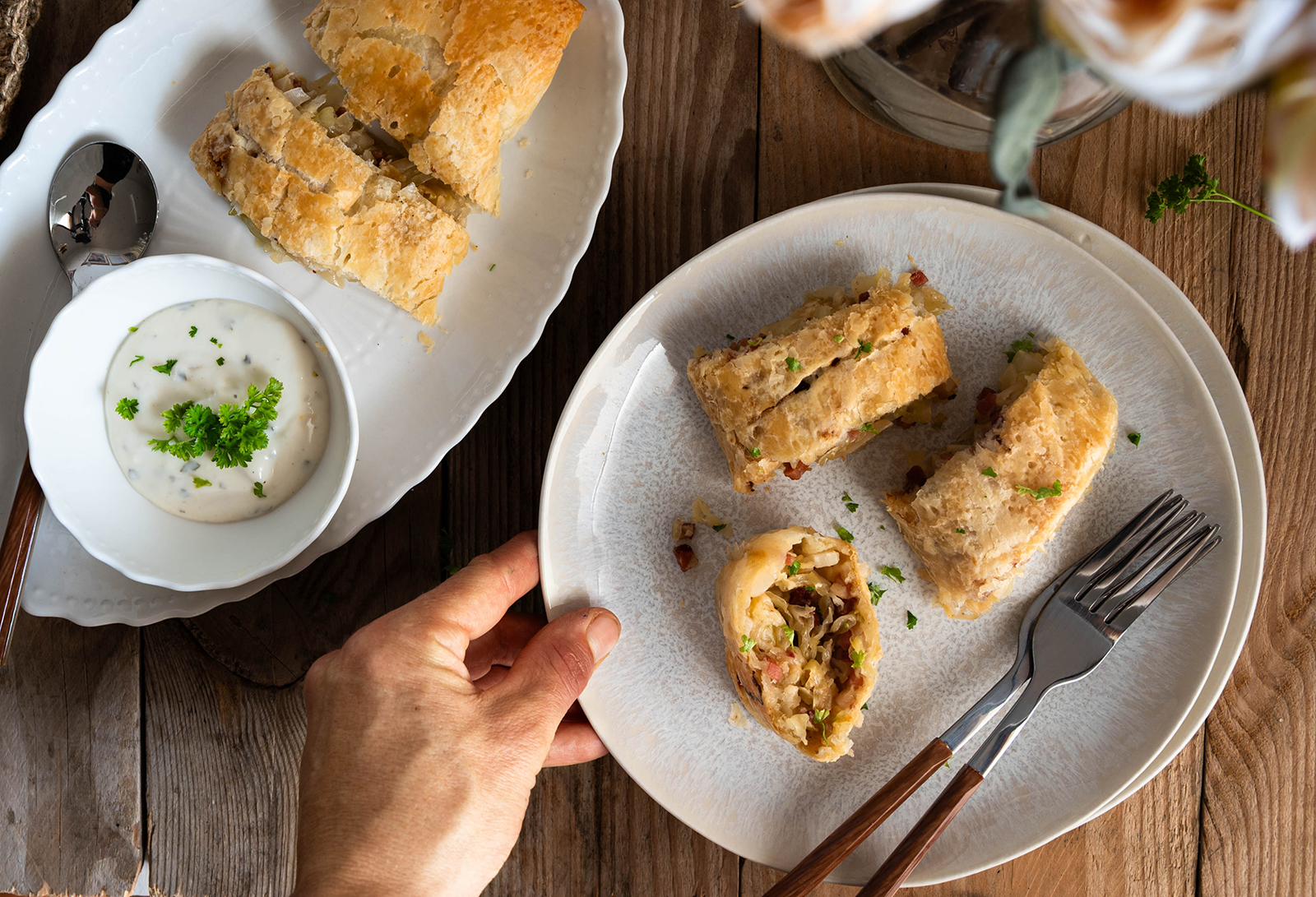 Herzhafter Krautstrudel