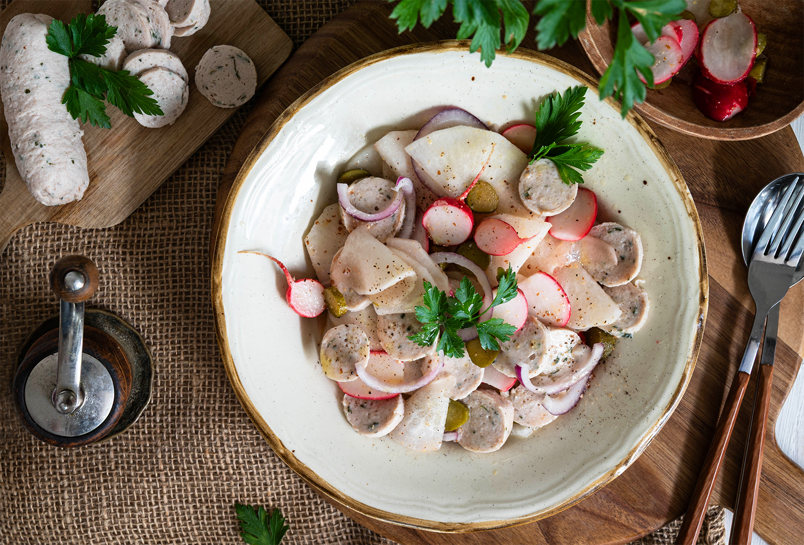 Bayrischer Weißwurst-Rettich-Salat