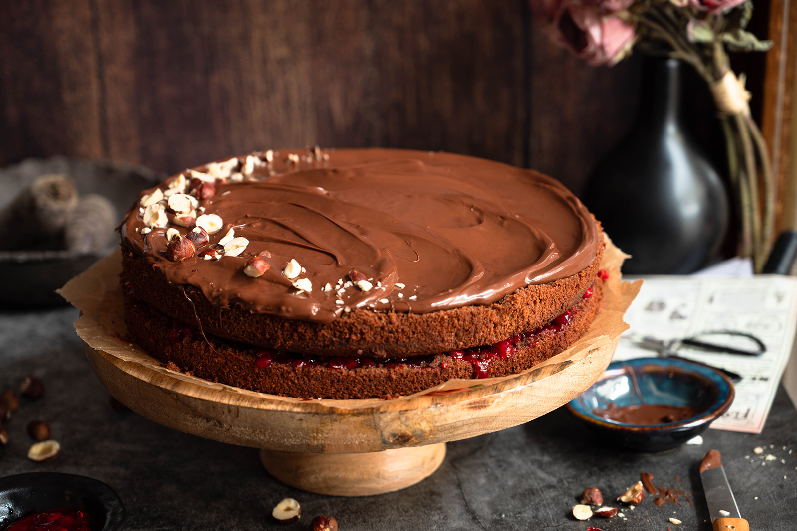 Schokolade-Rohnen-Torte